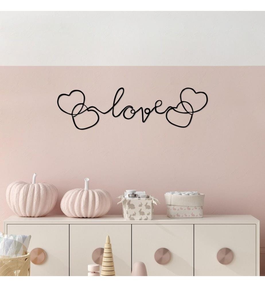 Decorative Metal Wall Accessory, Black, Metal