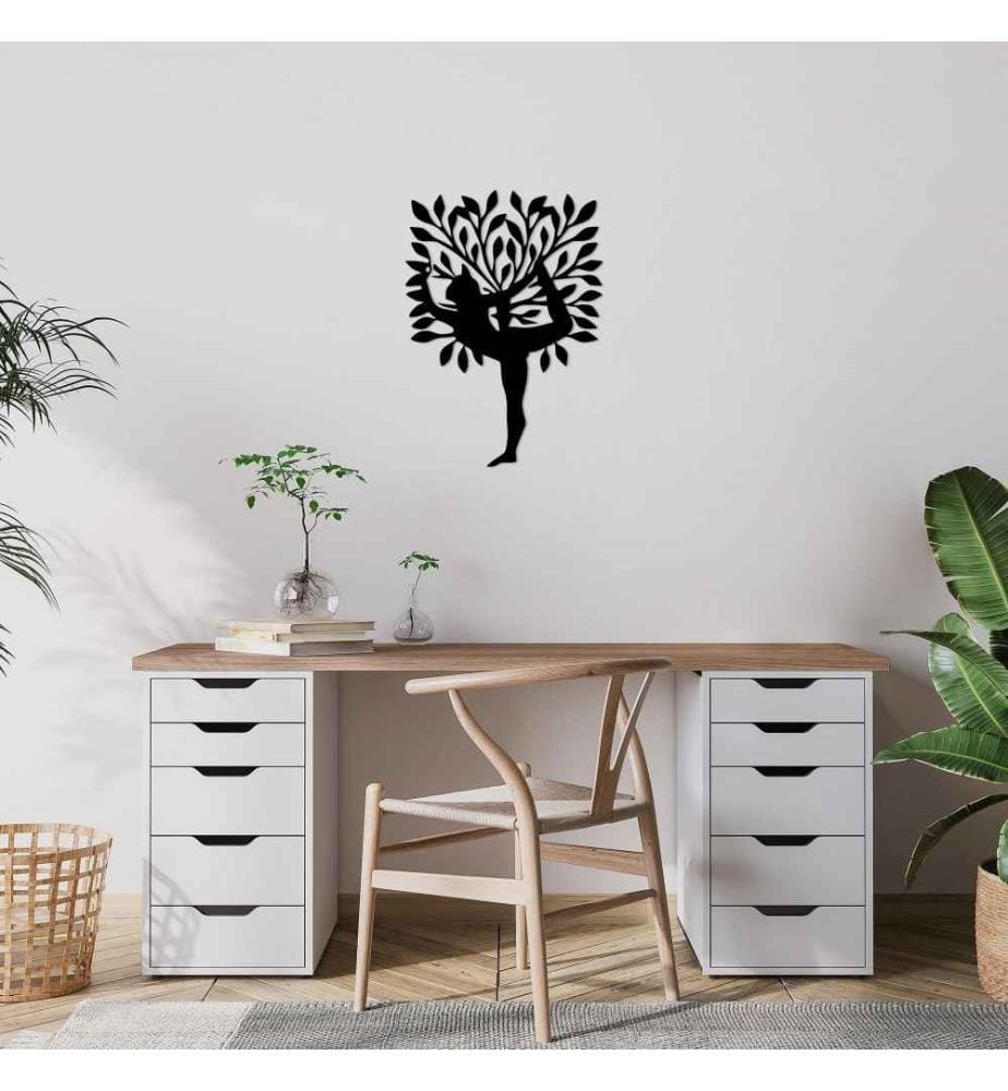Decorative Metal Wall Accessory, Black, Metal