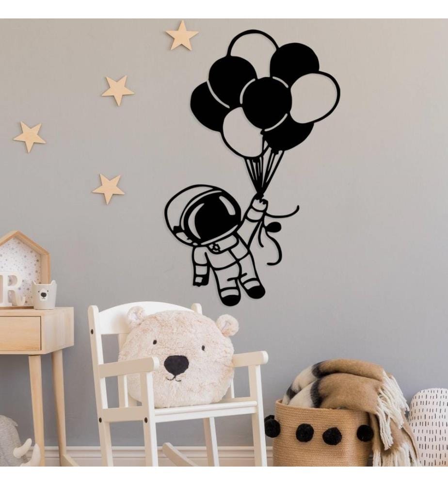 Decorative Metal Wall Accessory, Black, Metal