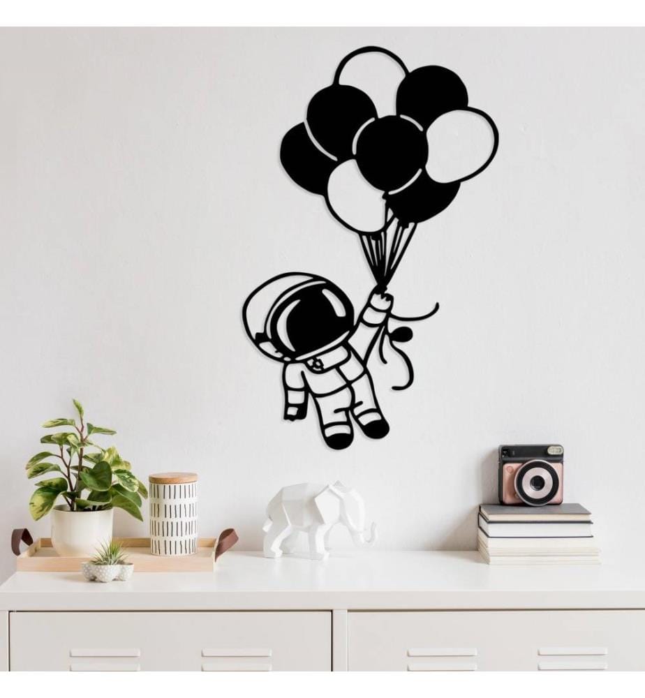 Decorative Metal Wall Accessory, Black, Metal