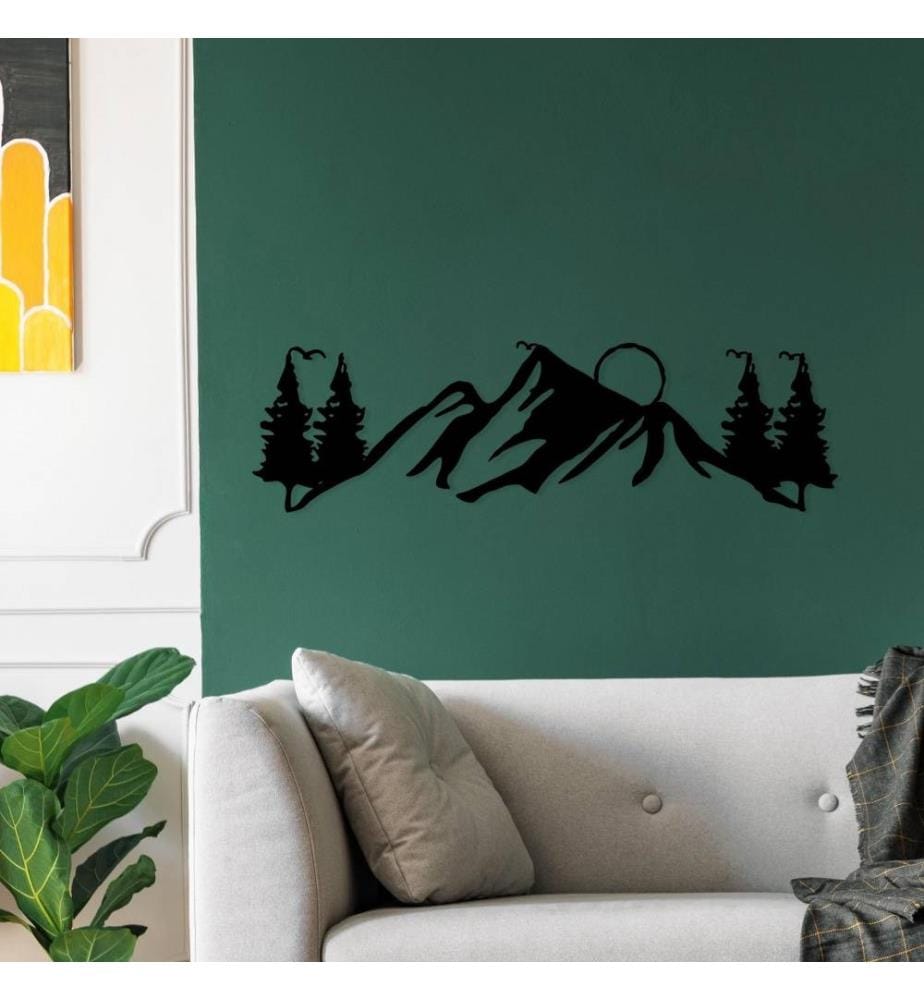 Decorative Metal Wall Accessory, Black, Metal