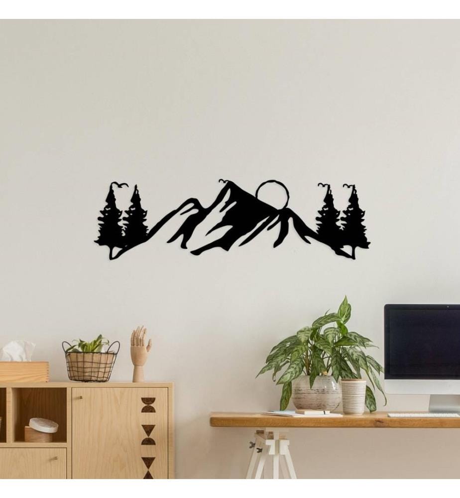 Decorative Metal Wall Accessory, Black, Metal