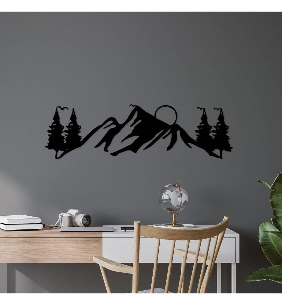 Decorative Metal Wall Accessory, Black, Metal