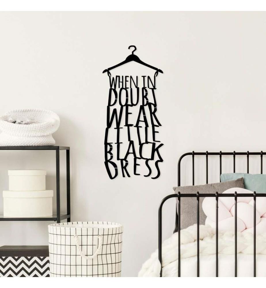 Decorative Metal Wall Accessory, Black, Metal