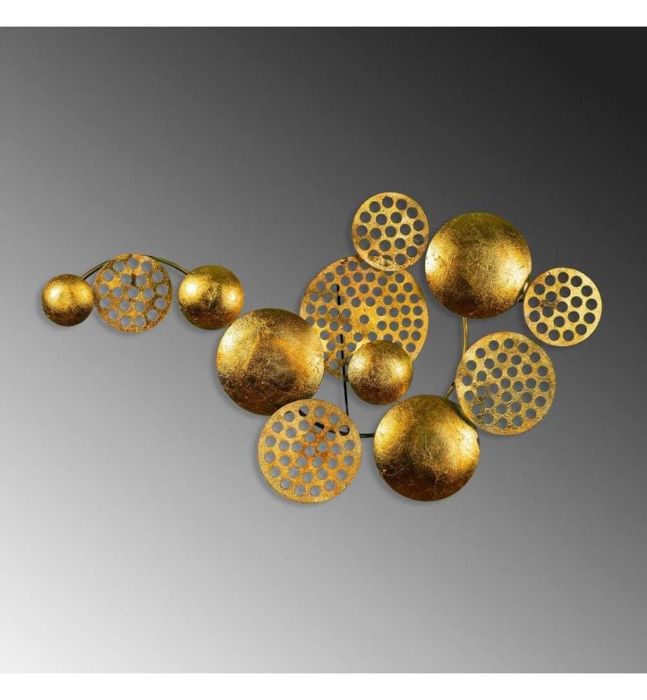 Decorative Metal Wall Accessory, Gold, Metal