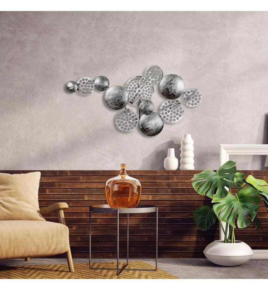 Decorative Metal Wall Accessory, Silver, Metal