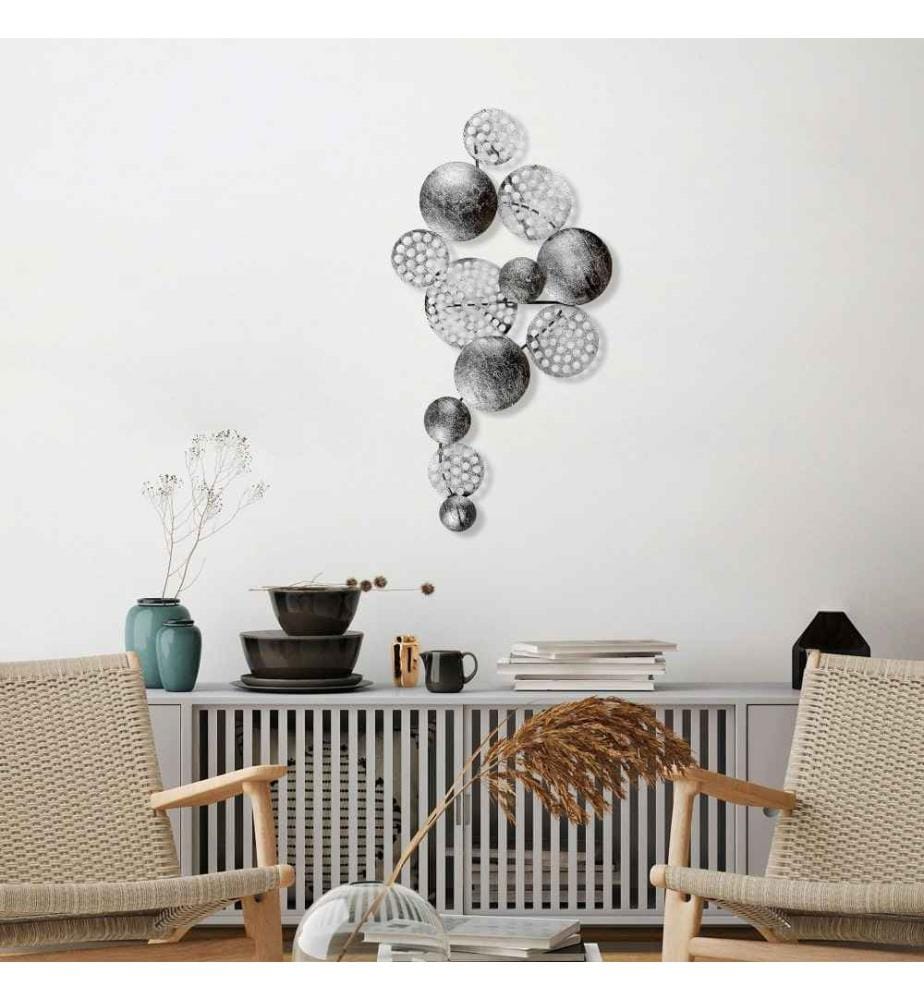 Decorative Metal Wall Accessory, Silver, Metal