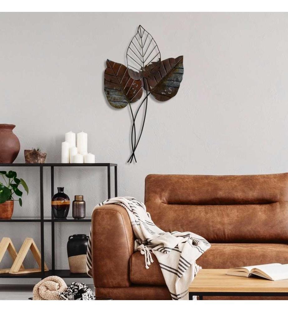 Decorative Metal Wall Accessory, Brown, Metal