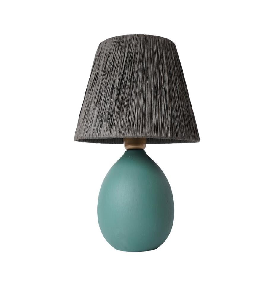 Lampe de table, Green, Ceramic Body, Rope Cap
