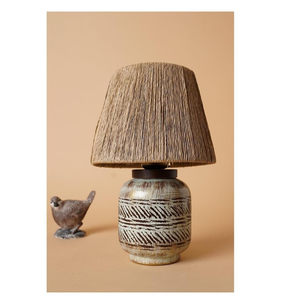 Lampada da tavolo, Marrone, Corpo in Ceramic