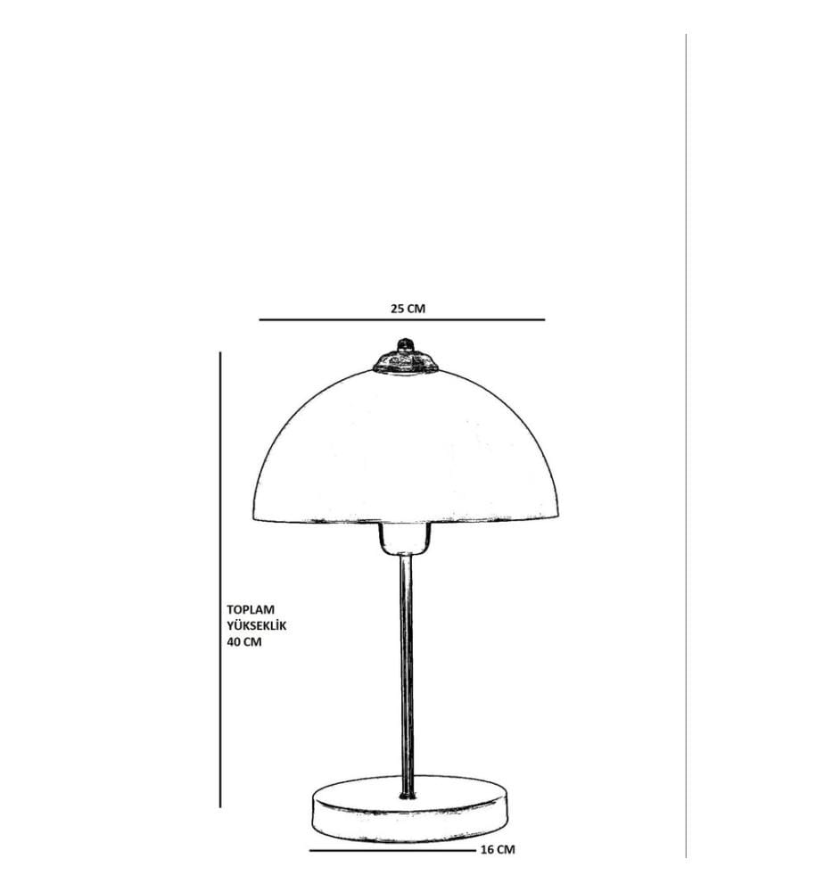Lampe de table, noire, corps en métal