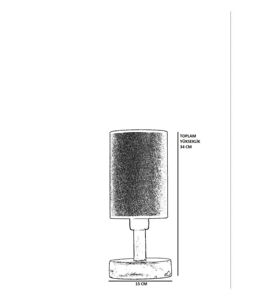 Lampe de table, rotin, corps en bois, tissu pour abat-jour