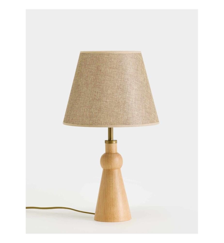 Lampe de table, bois, beige