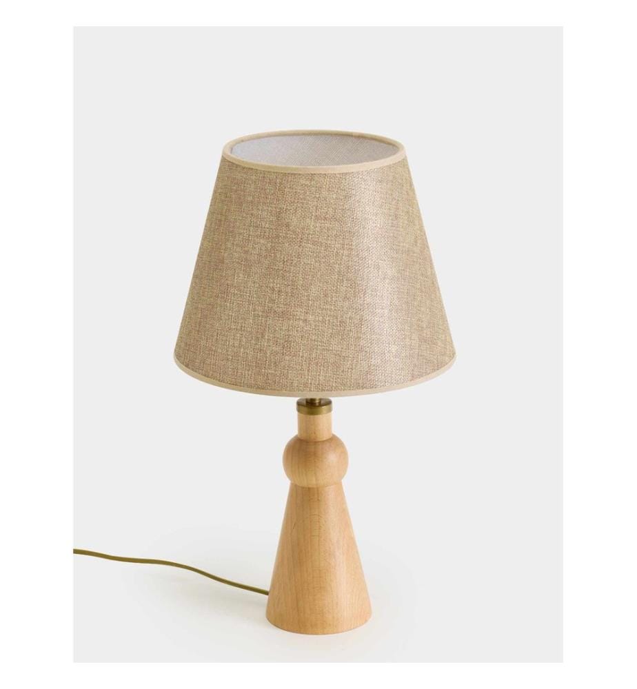 Lampe de table, bois, beige