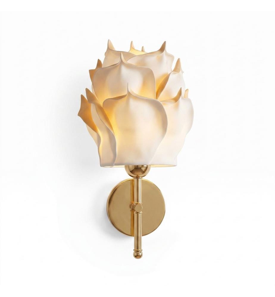 Wandleuchte, Metallgehäuse, Gold, glänzendes Gold
