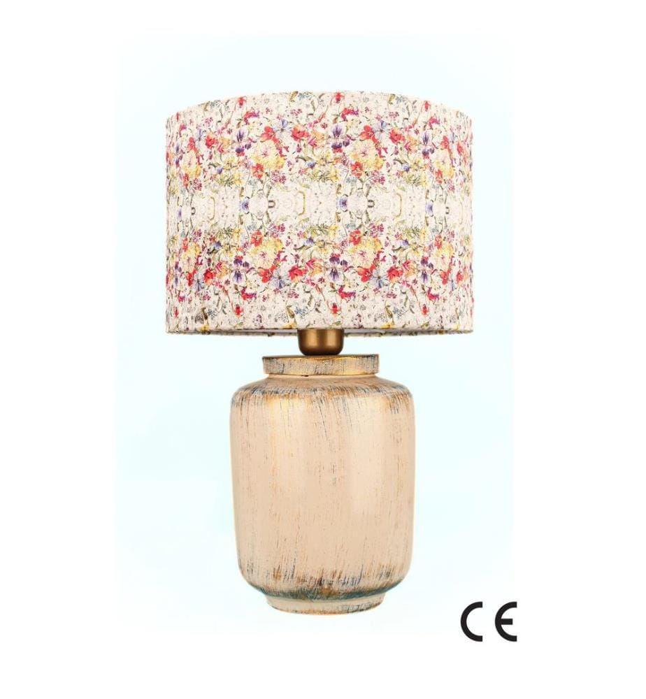 Lampe de table, corps en céramique, écru