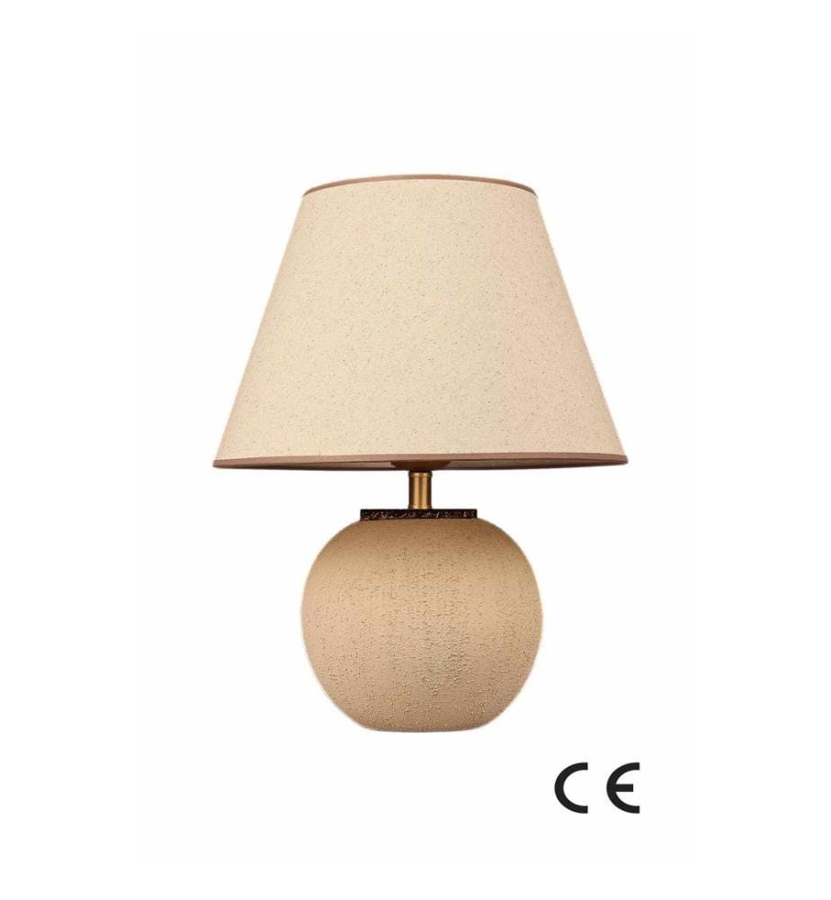 Lampe de table, corps en céramique, crème