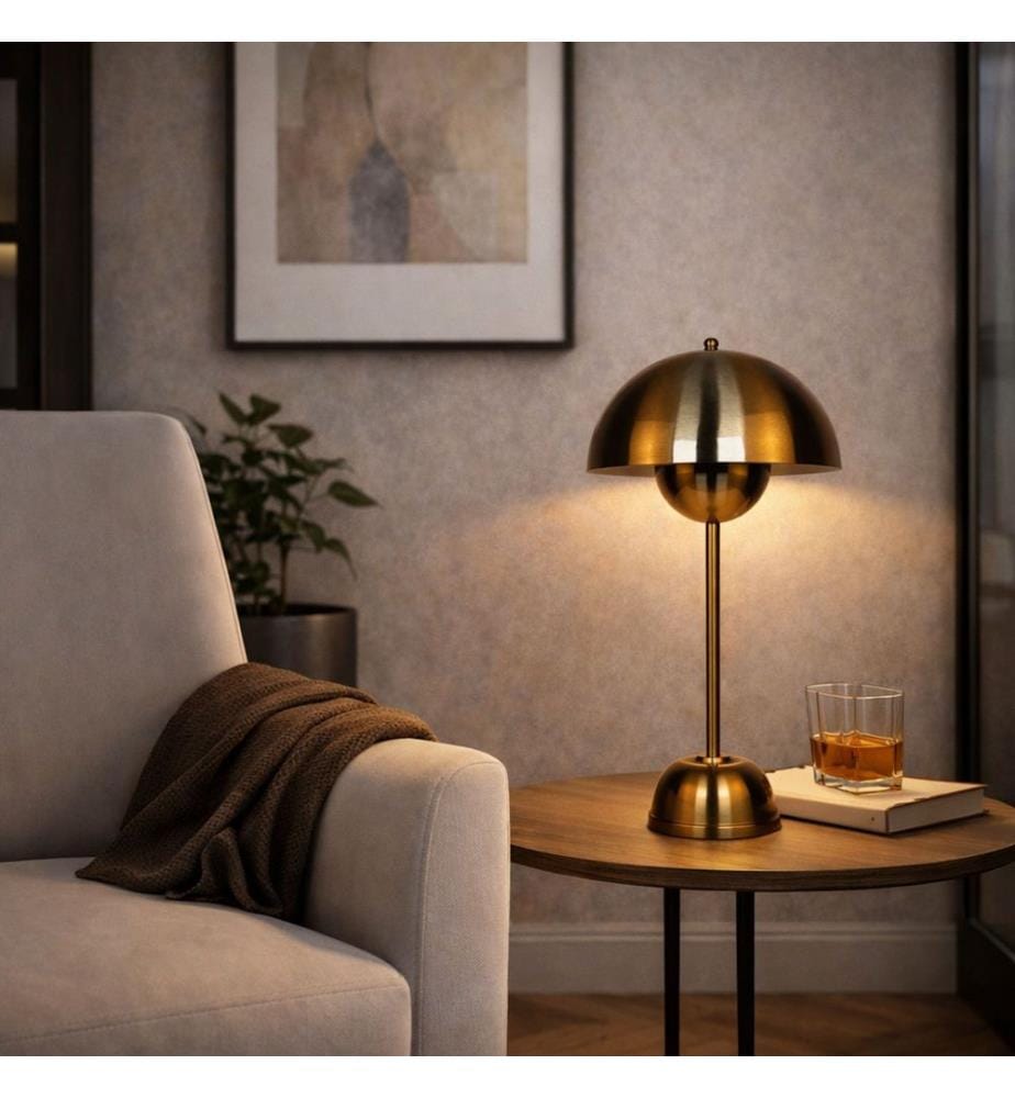 Tischlampe, Metallgehäuse, Antiquität