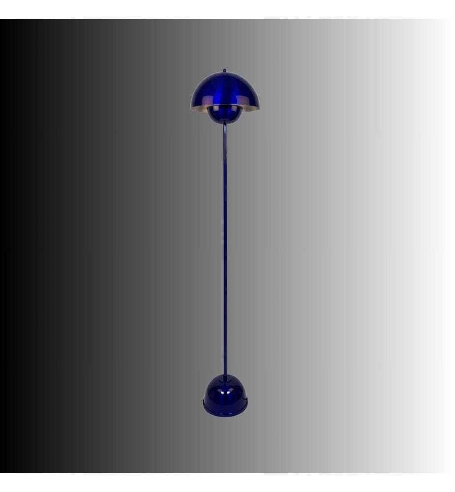 Lampadaire, corps en métal, bleu marine