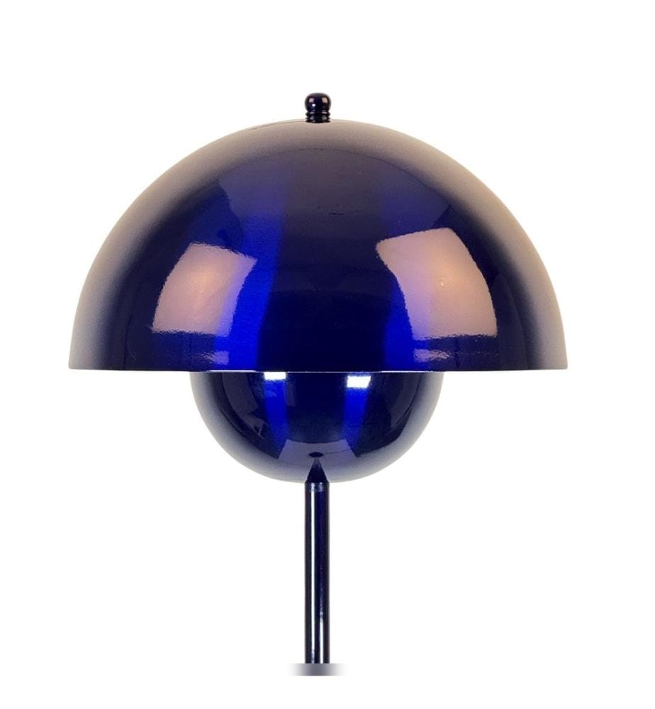 Lampadaire, corps en métal, bleu marine