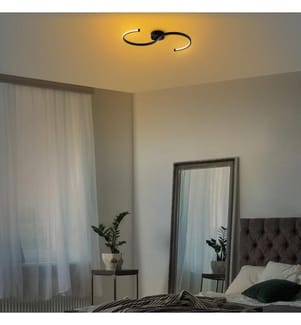 Lampadario, Nero, Corpo in metallo, Base in metallo