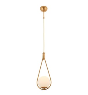 Lampadario, oro, corpo in metallo, calotta in vetro