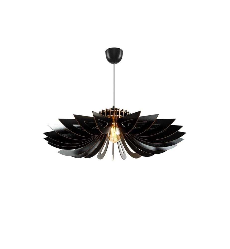 Chandelier, Black, MDF Body, Special Design Daisy Chandelier