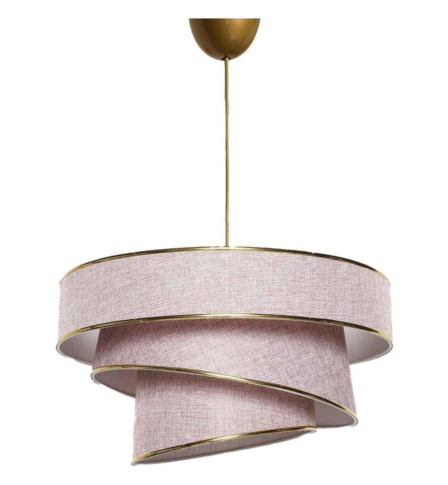 Chandelier, Powder Gold, Metal Body, Cotton Cap
