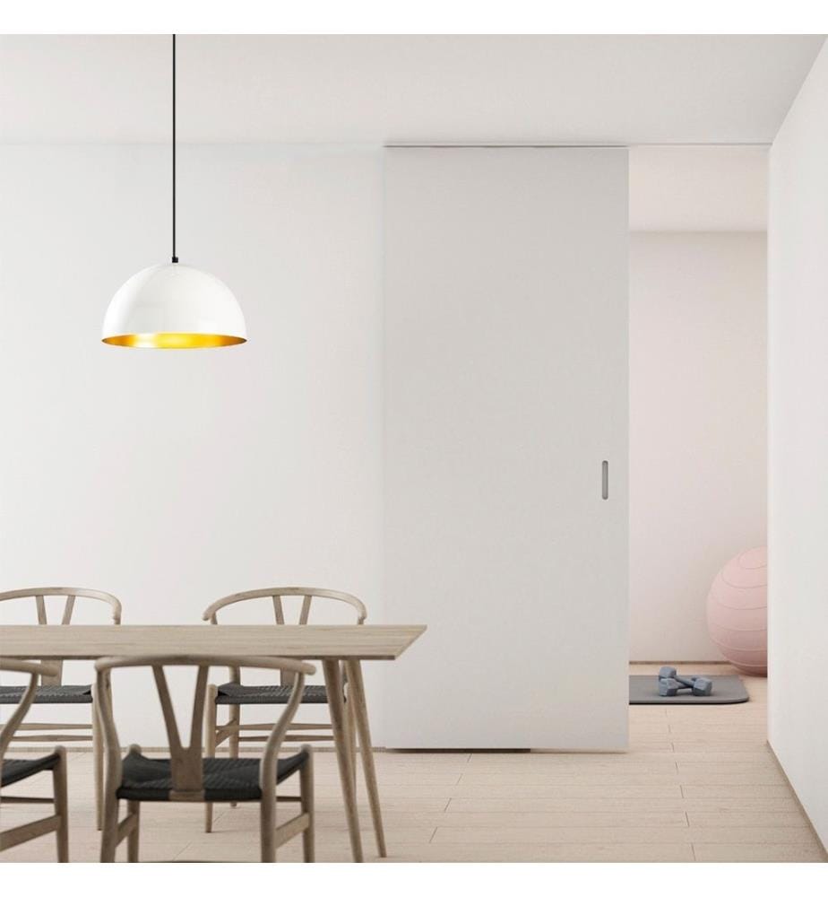 Chandelier, White, Iron Body