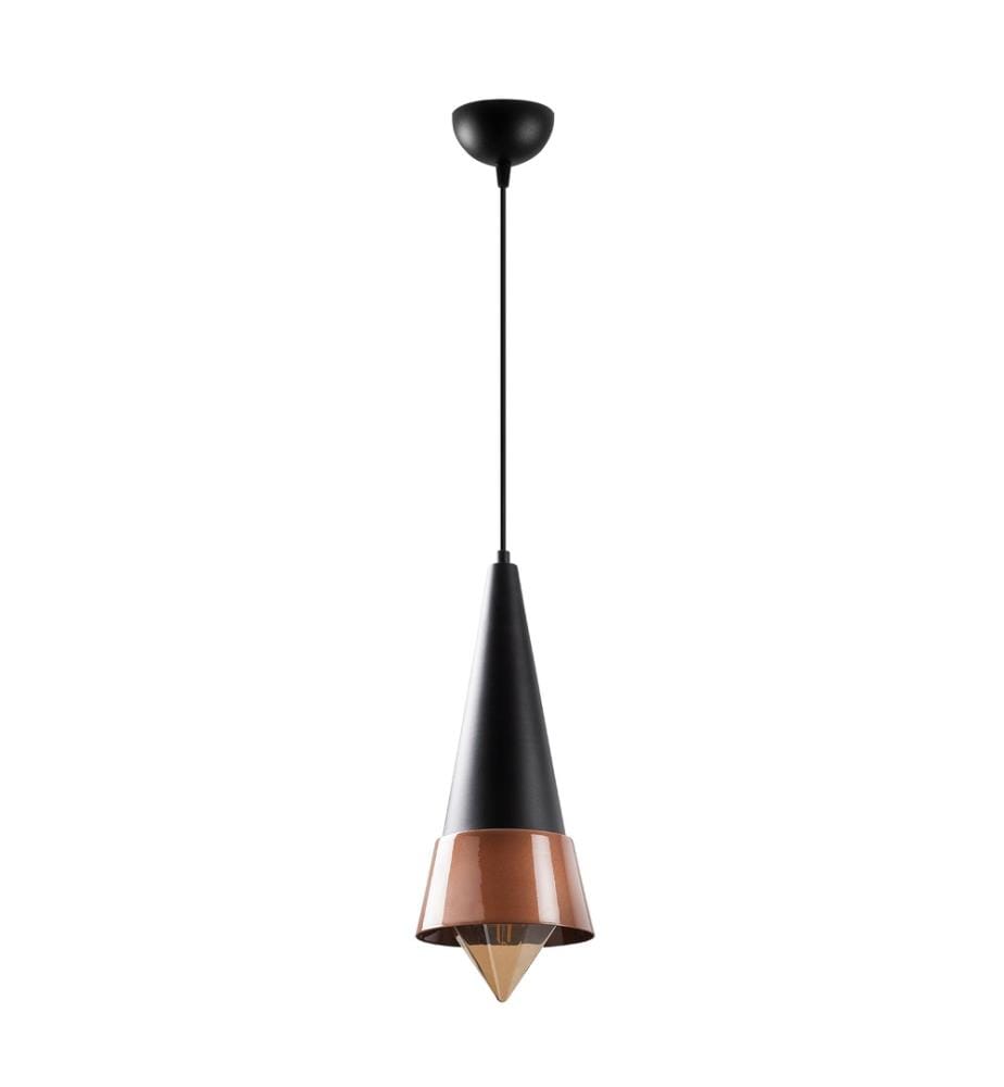 Chandelier, Black, Copper, Metal Body