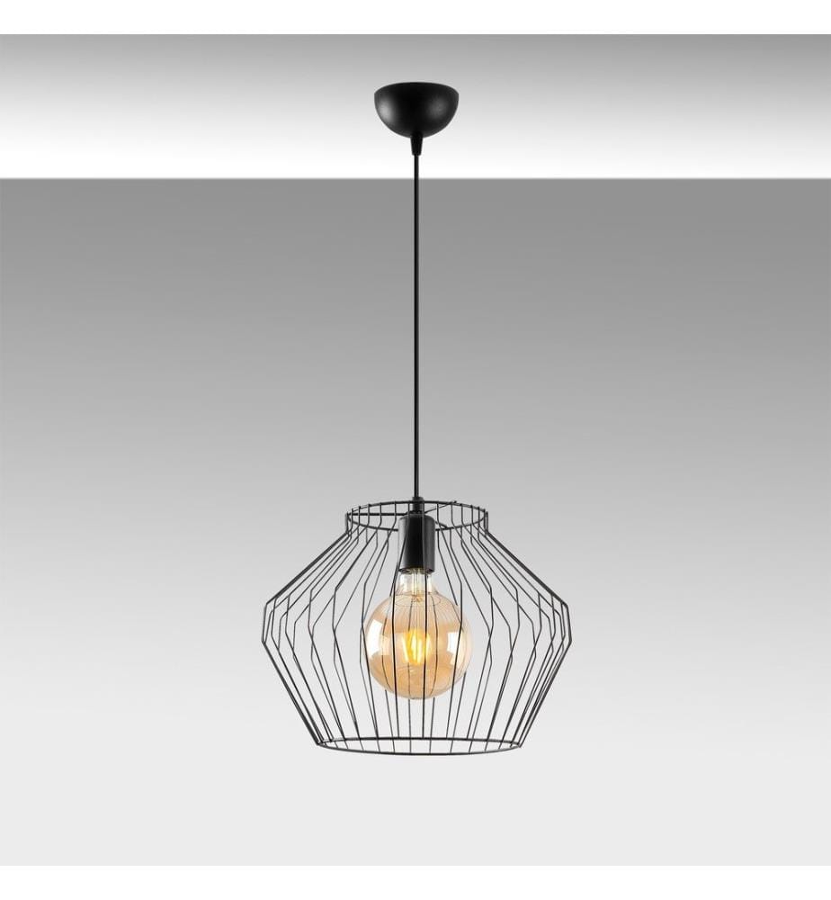 Chandelier, Black, Metal Body