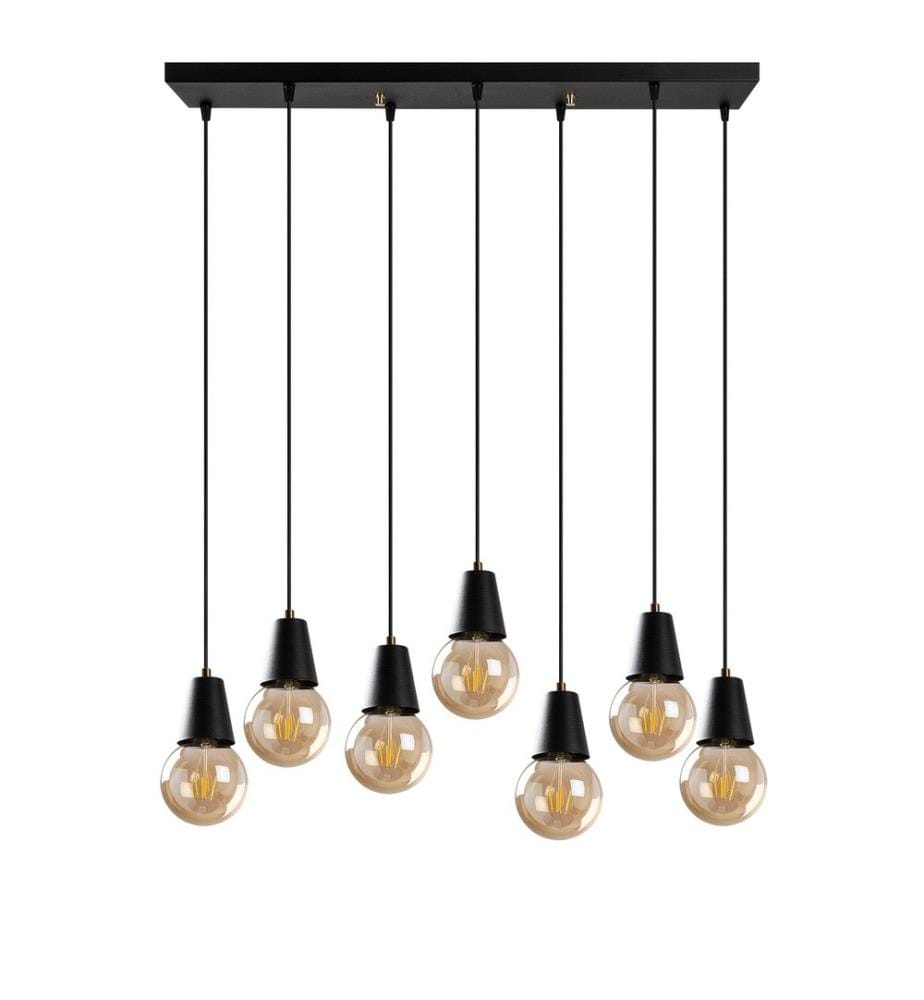 Chandelier, Black, Metal Body