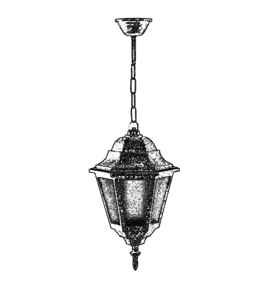 Lustre d'extérieur, brun, corps en ABS, chapeau en polycarbonate