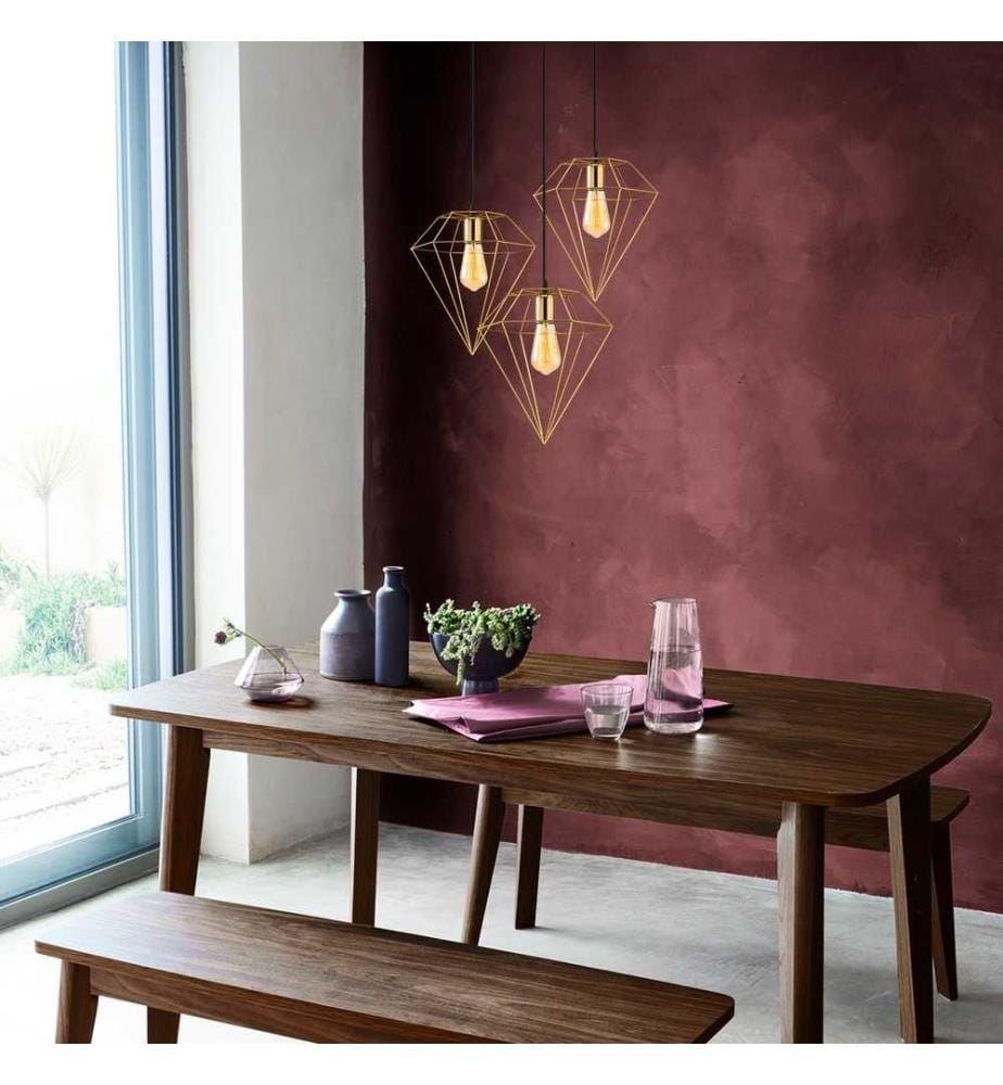 Chandelier, Gold, Metal Body