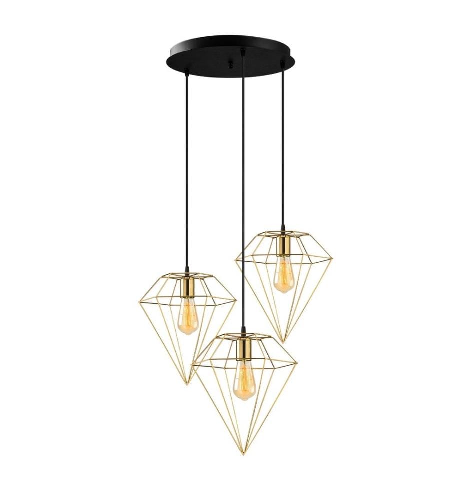 Chandelier, Gold, Metal Body