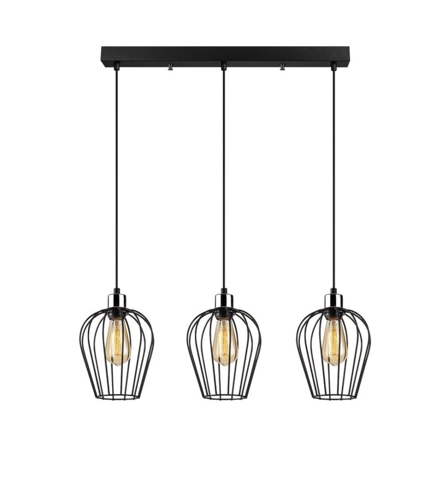 Chandelier, Black, Iron Body