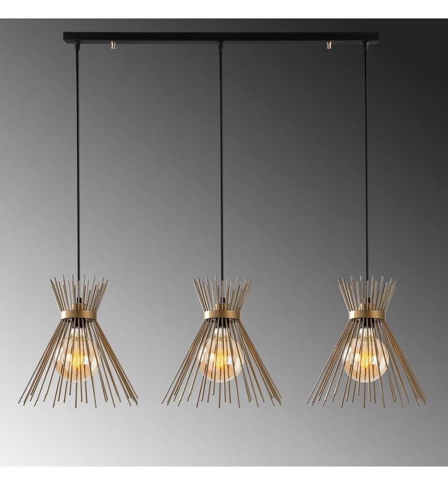 Chandelier, Black, Metal Body