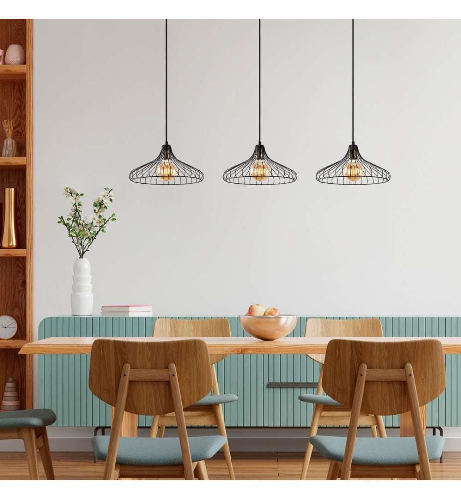 Chandelier, Black Antique, Metal Body, Metal Cap