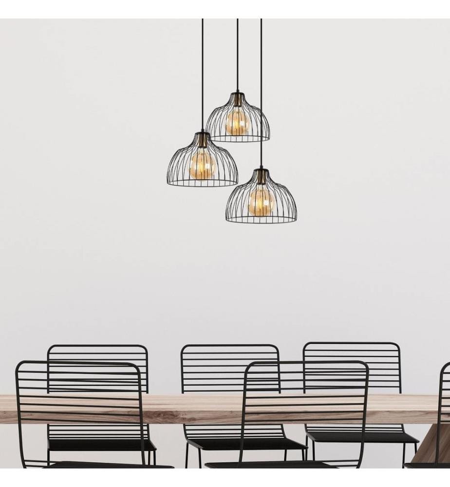 Chandelier, Black, Antique, Metal Body, Metal Cap