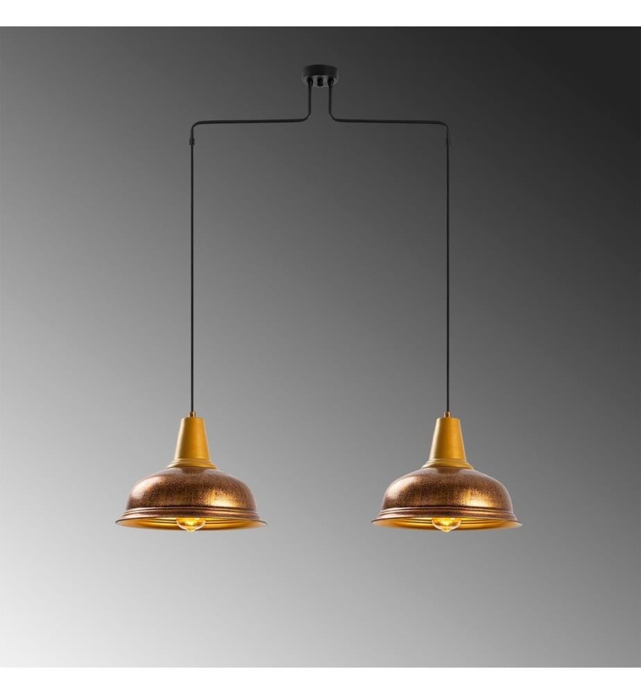 Chandelier, Patina, Metal Body, Metal Cap