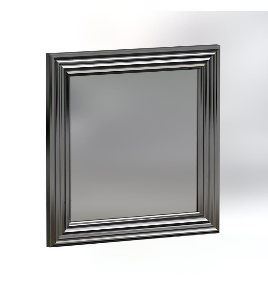 Set Spiegel, 4 Pezzi, Argento, MDF