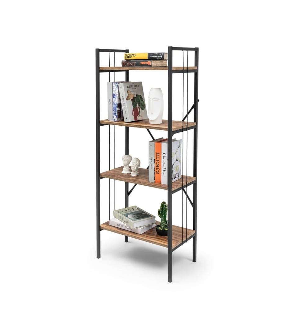 Nero, Librerie, 150X60X30 cm, Piastra Di Particelle Con Rivestimento Melamina