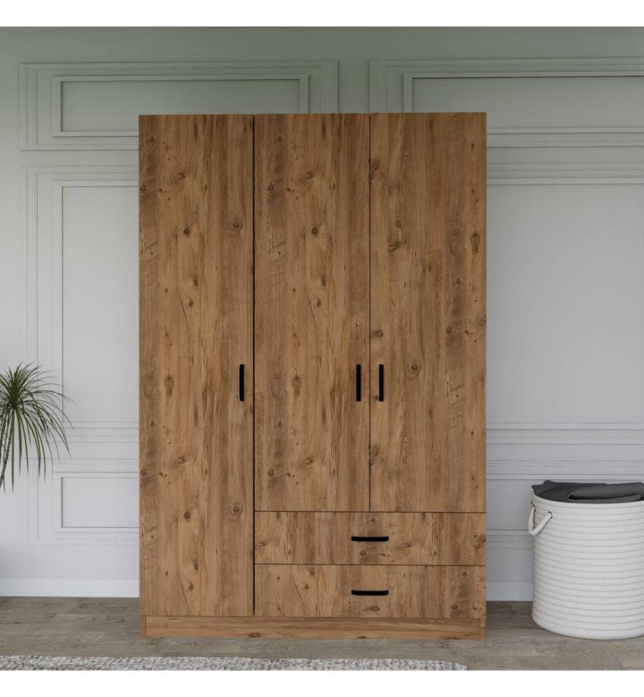Kleiderschrank, Nussbaum, 100% Melamine beschichtete Spanplatte