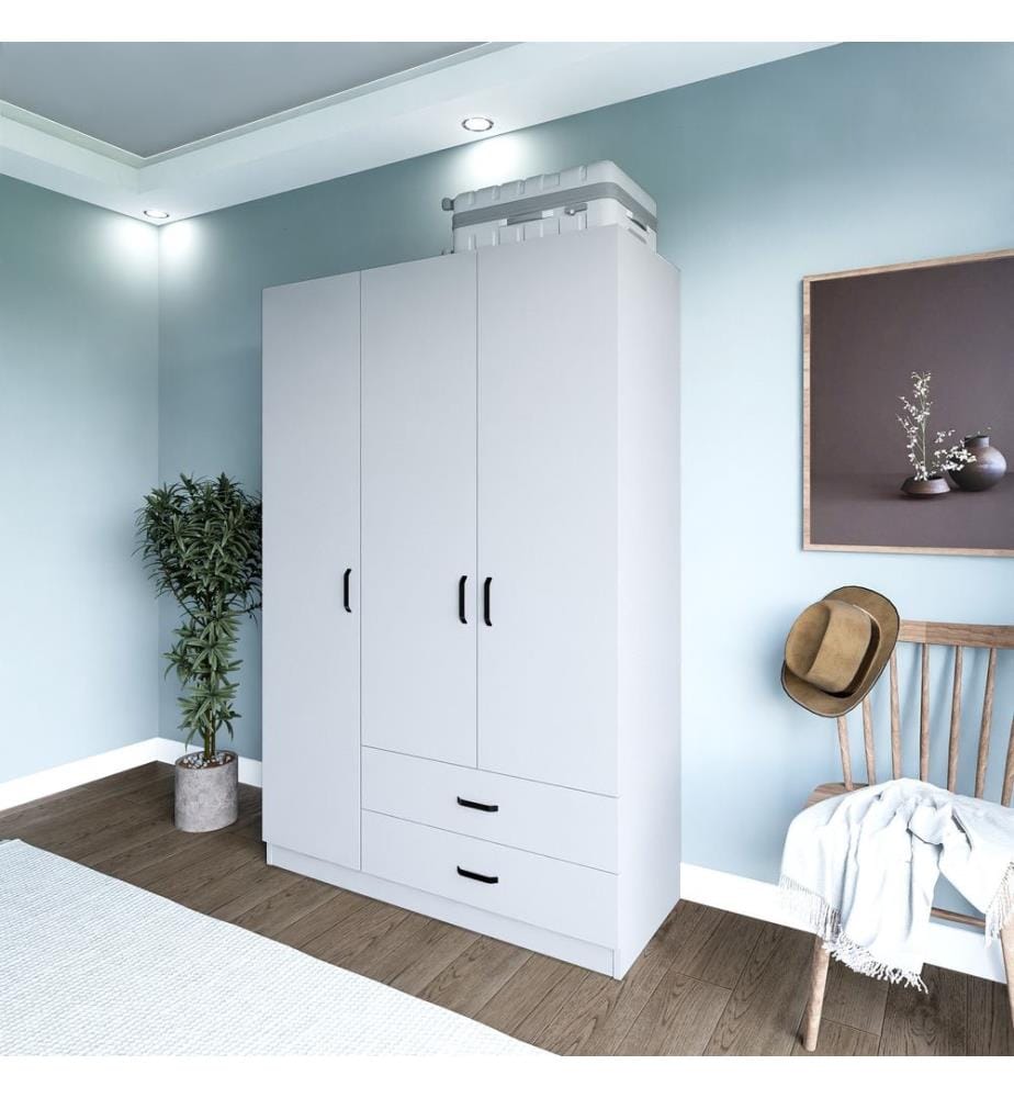 Armoire, blanc mat, 100% Melamine Particle Board
