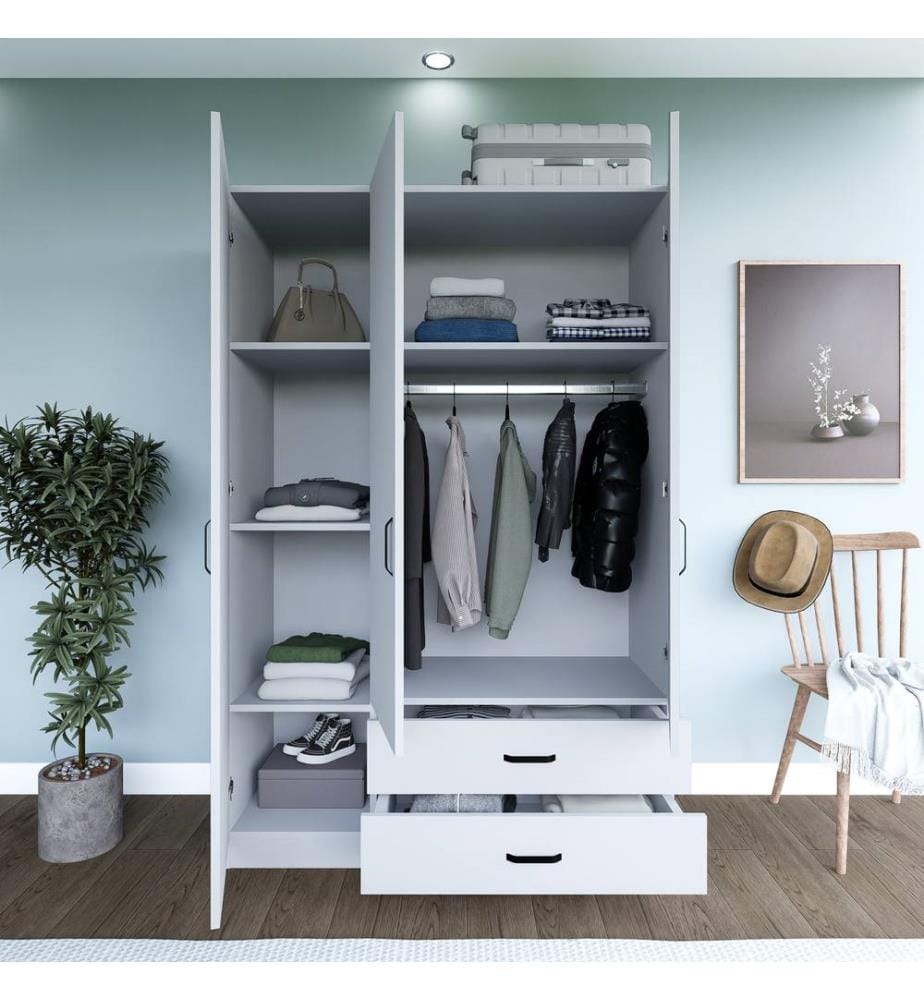 Armoire, blanc mat, 100% Melamine Particle Board