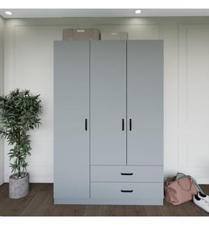 Armadio, Grigio, 100% Melamine rivestito Particle Board