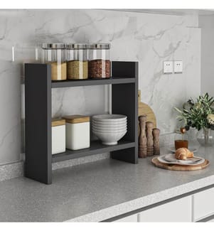 Scaffale da cucina, Antracite, 100% pannello rivestito in Melamine Particle Board
