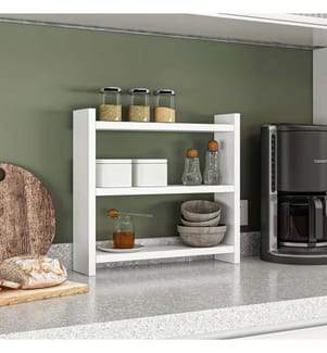 Scaffale da cucina, Bianco, 100% Melamine rivestito Particle Board