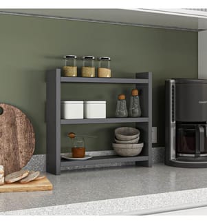 Scaffale da cucina, Antracite, 100% pannello in particolare rivestito in melamine