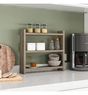 Scaffale da cucina, Noce, 100% pannello in particolare rivestito in melamine